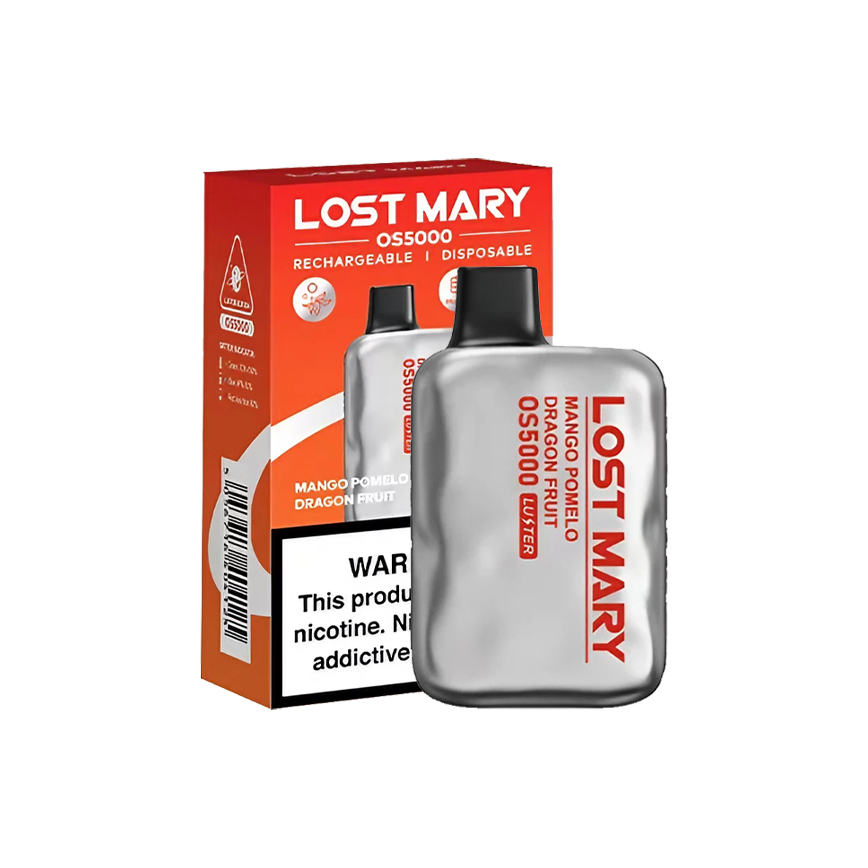 Lost Mary Disposable Mango Pomelo Dragon Fruit 5000Puff 5% 10Ct