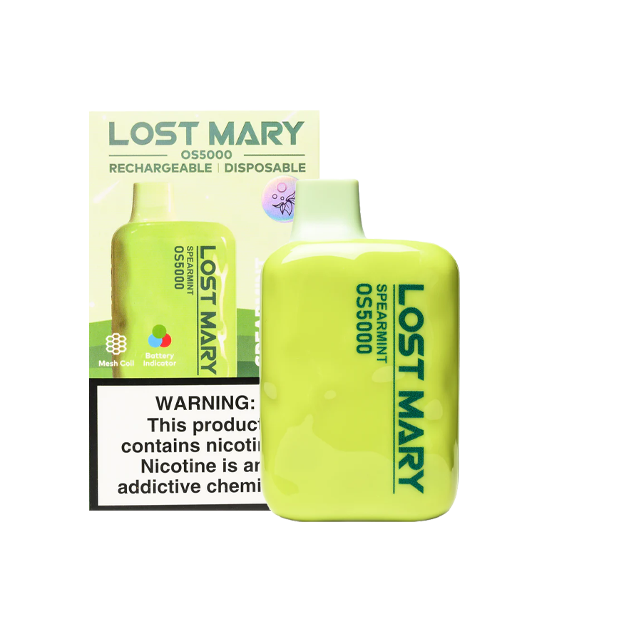 Lost Mary Disposable Spearmint 5000Puff 5% 10Ct