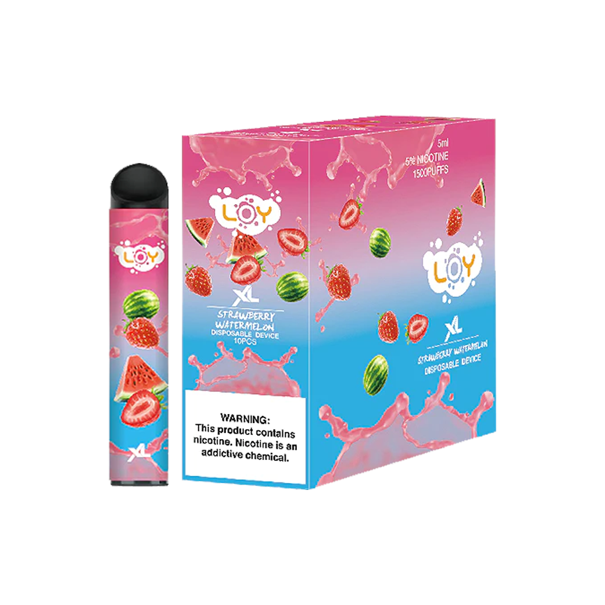 Loy Xl Dispoable Strwberry Watrmelon 1600Puff 5% 10CT