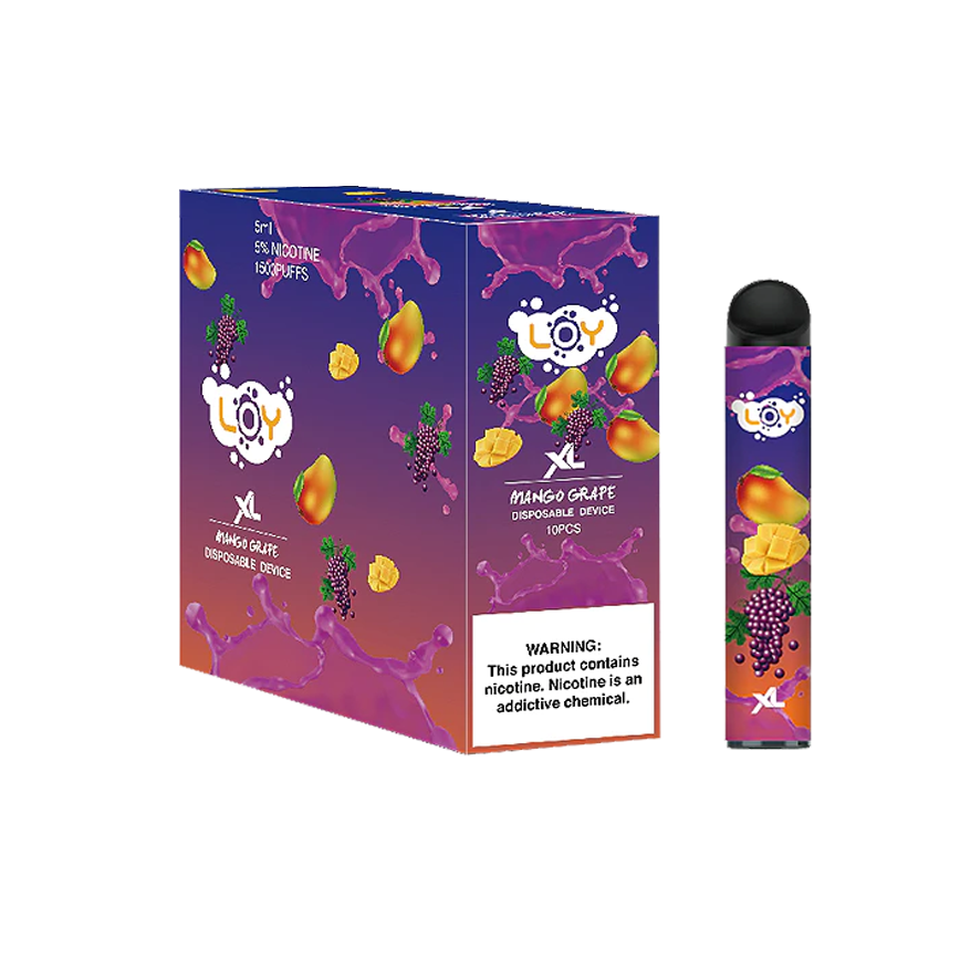 Loy Xl Disposable Mango Grape 1600Puff 5% 10CT