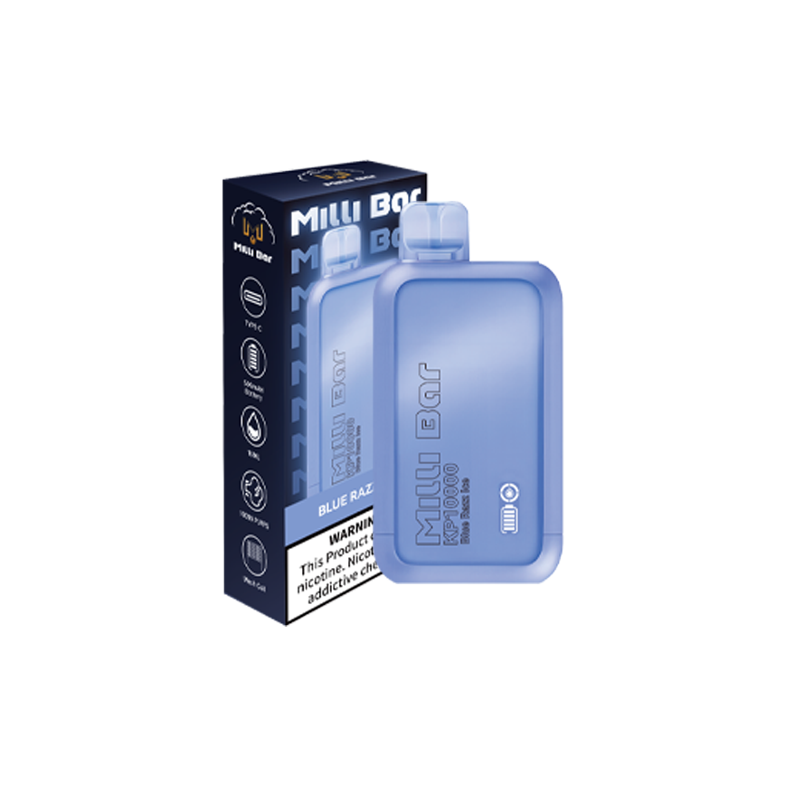Milli Bar Kp10000 Blue Razz Ice 5% 5Ct