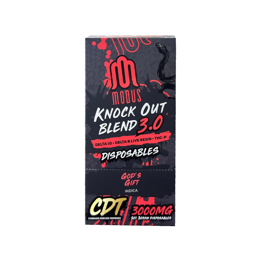 Modus Knock Out HXC Blend 3.0 God's Gift Indica 3000Mg 5Ct