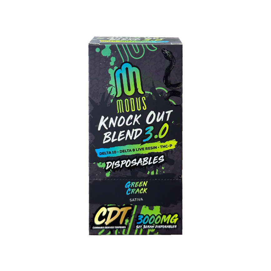 Modus Knock Out HXC Blend 3.0 Green Crack Sativa 3000Mg 5Ct
