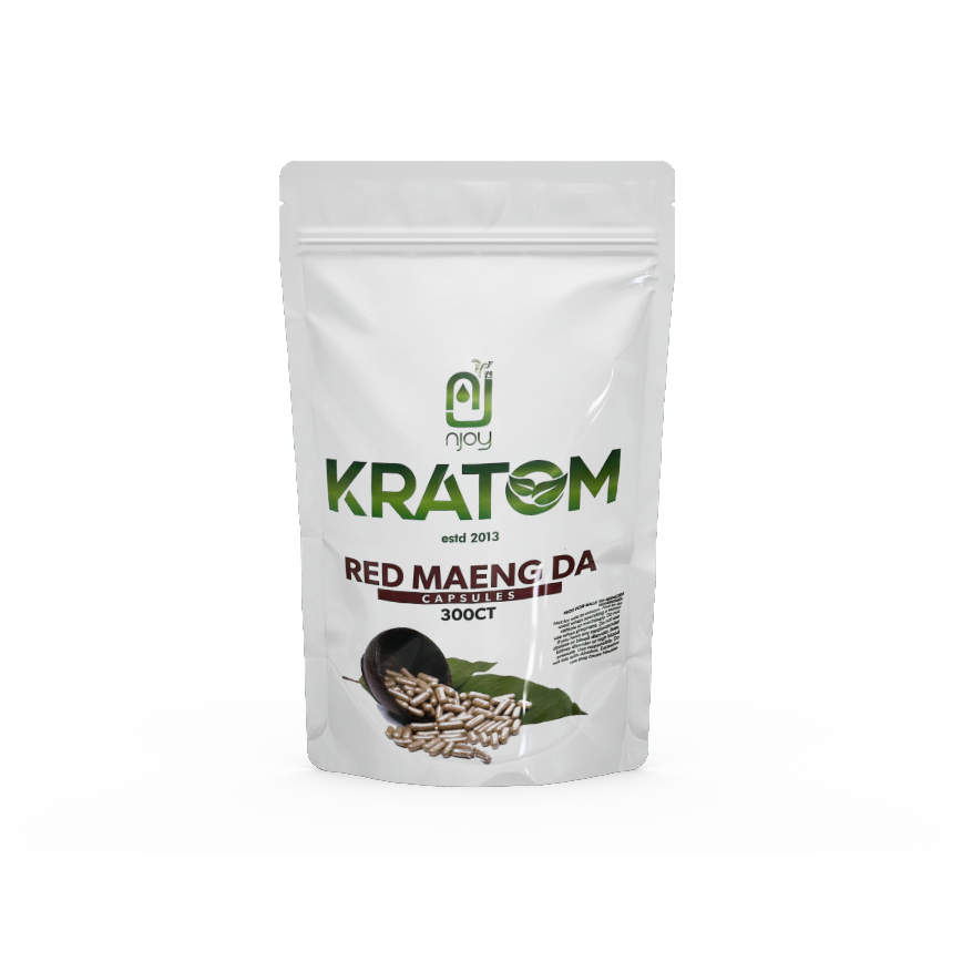 كبسولات Njoys Kratom Red Maeng Da