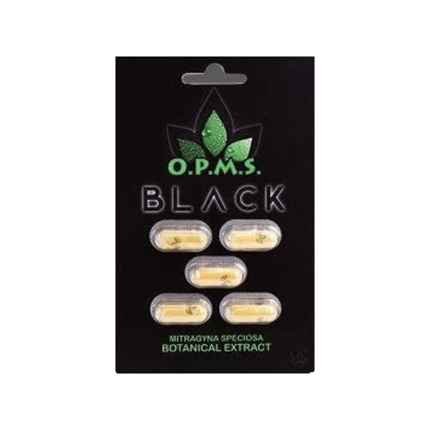 O.P.M.S  Black Kratom Extract 5 Capsules 10Ct