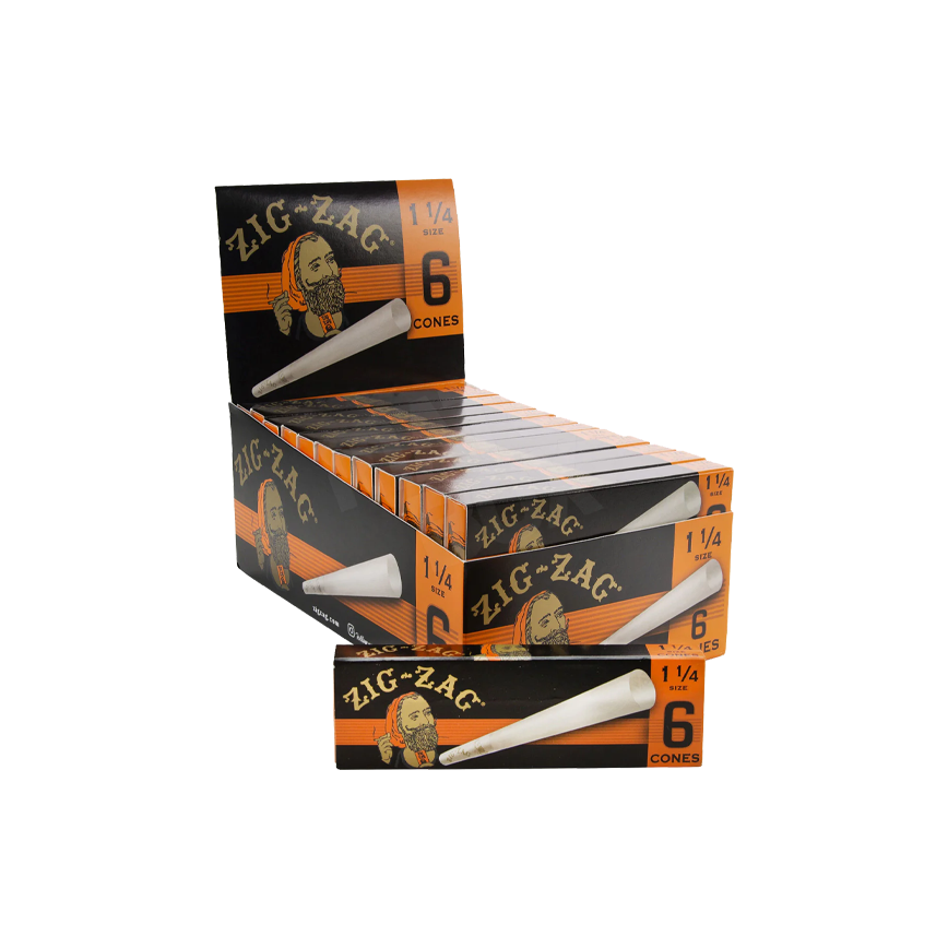 Zig Zag Virgin Unbleached Cone 1 1-4 Size 32X6