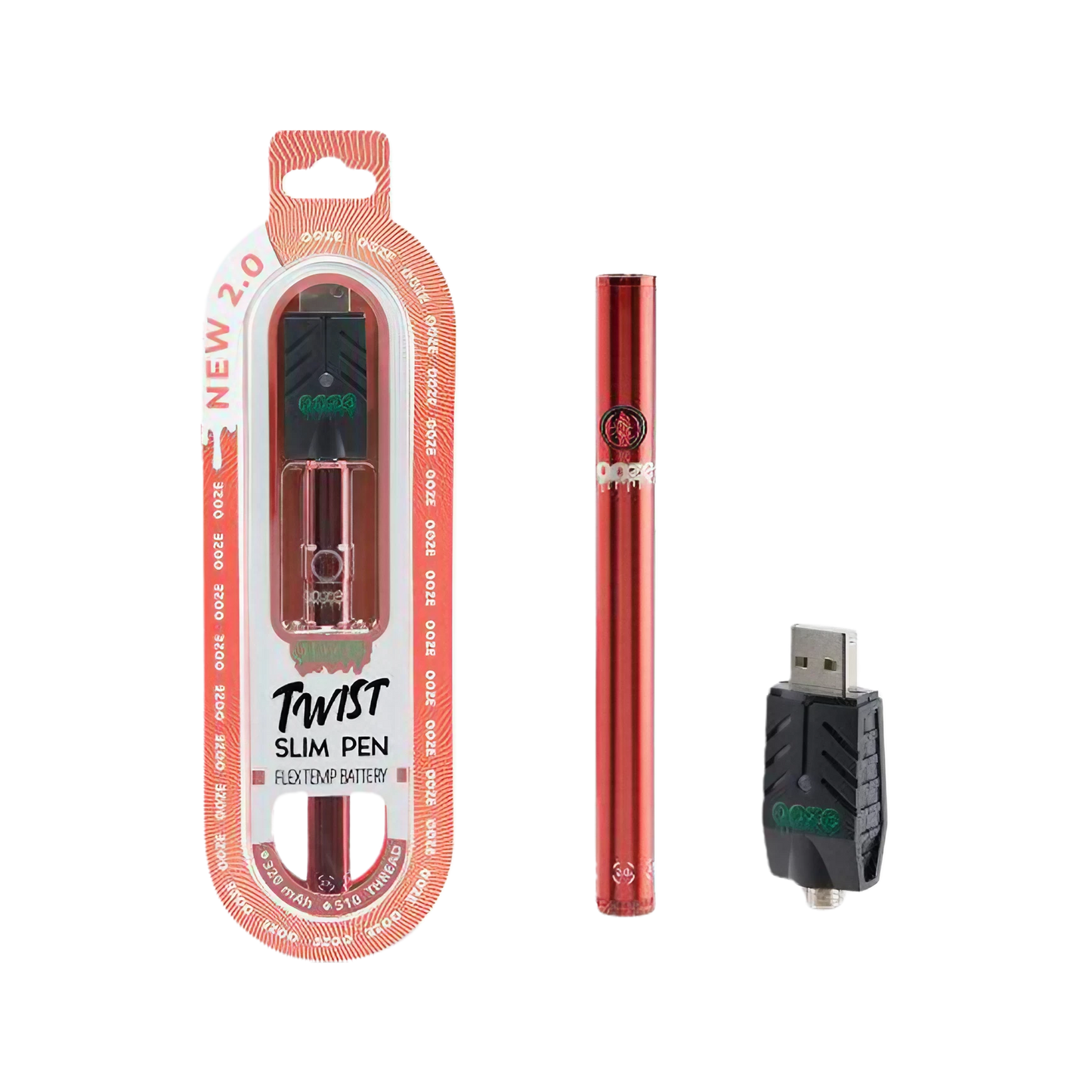 Ooze New 2.0 Twist Slim Pen Flex Temp Battery