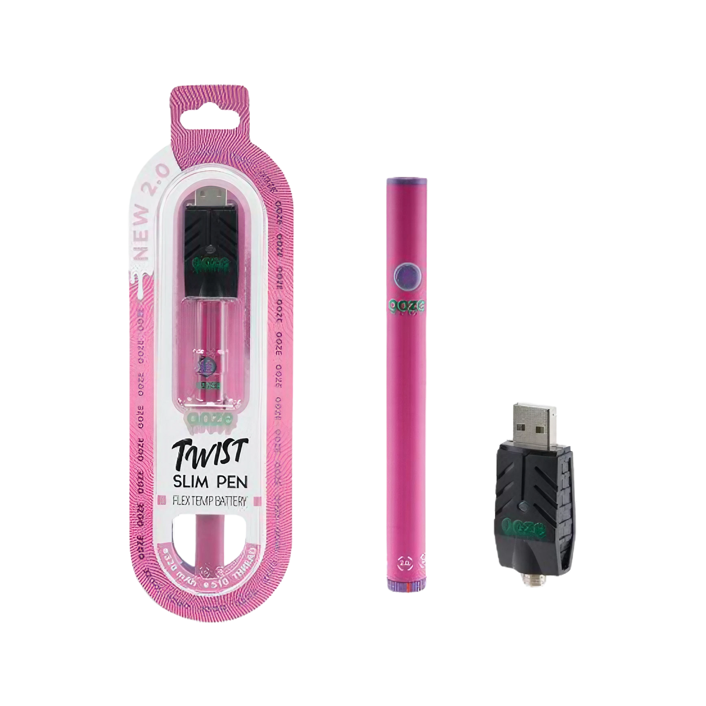 Ooze New 2.0 Twist Slim Pen Flex Temp Battery