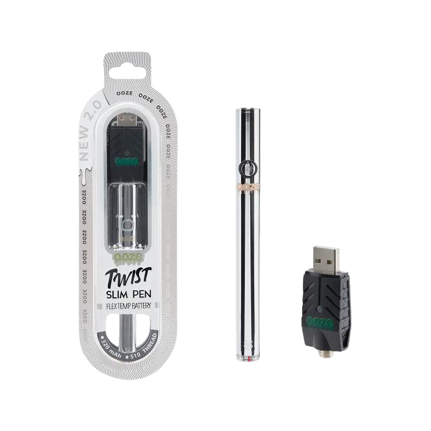 Ooze New 2.0 Twist Slim Pen Flex Temp Battery