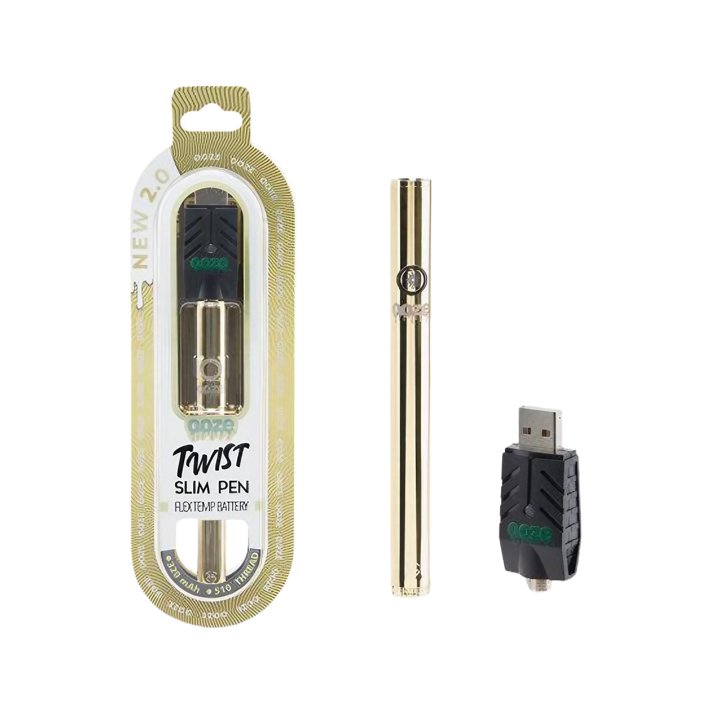 Ooze New 2.0 Twist Slim Pen Flex Temp Battery