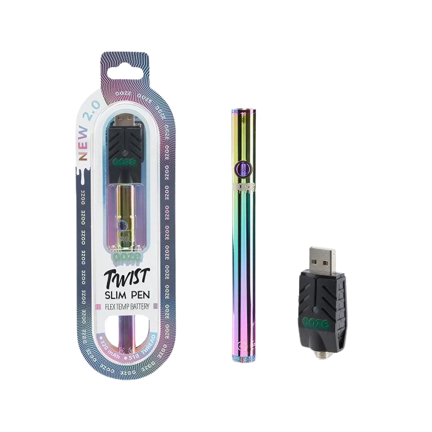 Ooze New 2.0 Twist Slim Pen Flex Temp Battery