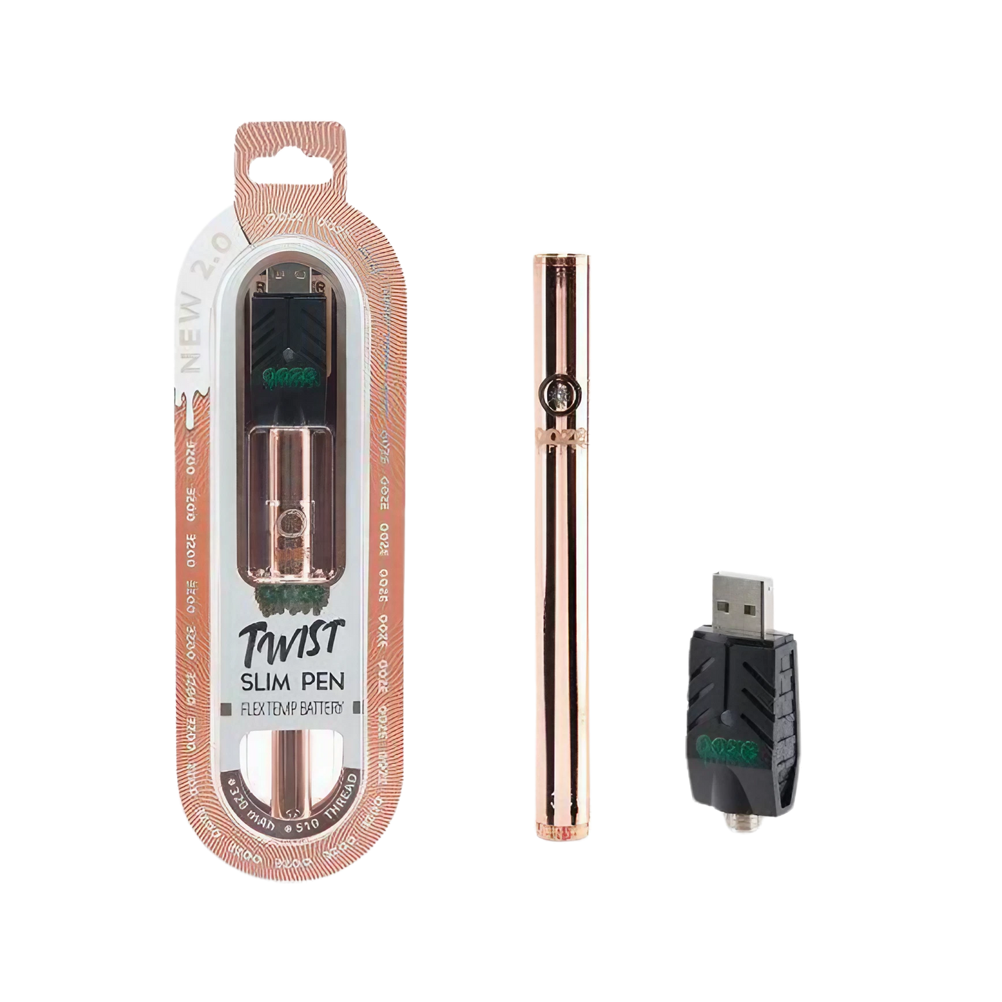 Ooze New 2.0 Twist Slim Pen Flex Temp Battery