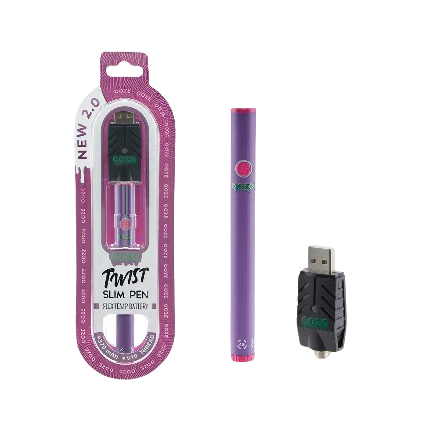 Ooze New 2.0 Twist Slim Pen Flex Temp Battery