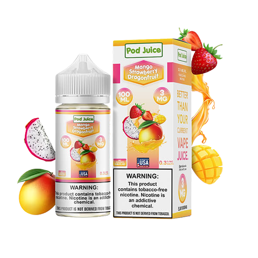 Pod Juice Mango Strawberry Dragonfruit 100Ml