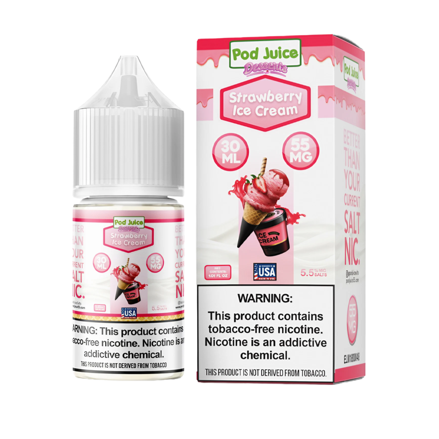 Pod Juice Strawberry Ice Cream 30Ml
