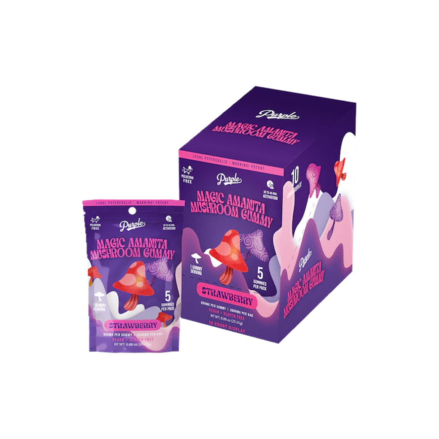 Purple Enhanced Microdose Gummies 3000Mg Per Bag 10Ct