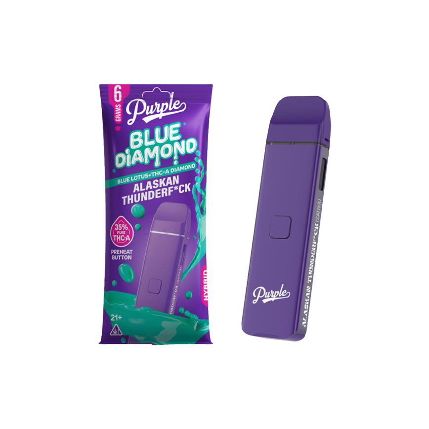 Purple Blue Diamond Blue Lotus + THC-A Diamond  6Gm 5Ct)