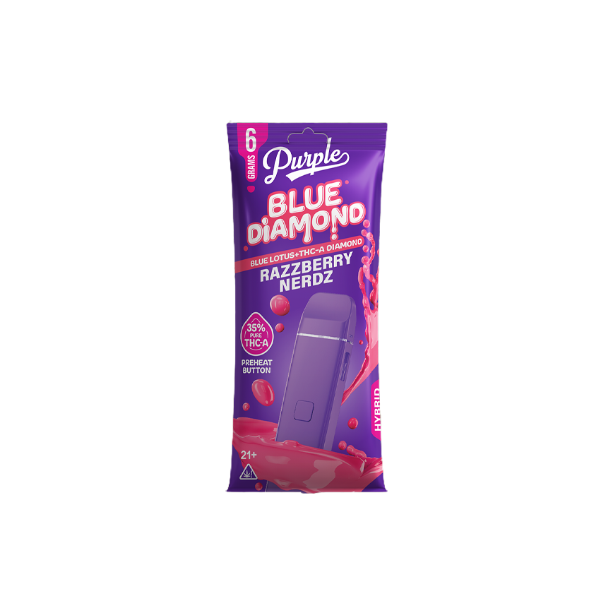 Purple Blue Diamond Blue Lotus + THC-A Diamond  6Gm 5Ct)