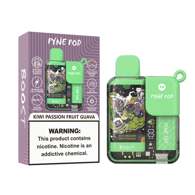 Pyne Pod Disposable Kiwi Passion Fruit Guava 8500Puff 5% 5Ct