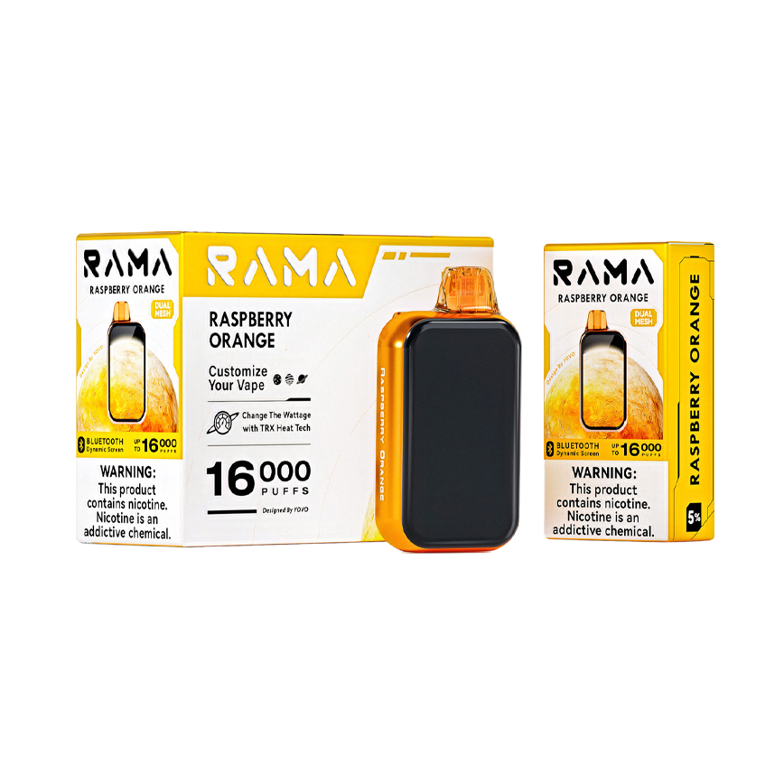 Rama Raspberry Orange 16000Puff 5Ct