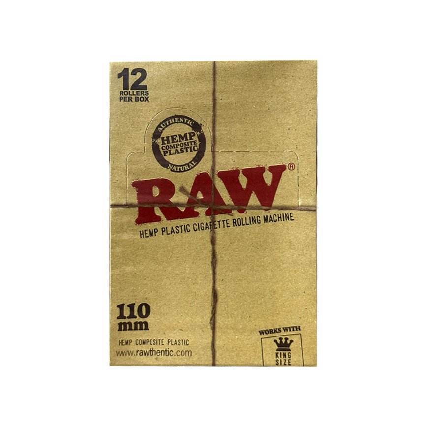 Raw Hemp Plastic Cigarette Rolling Machine King Size 110mm 12Ct