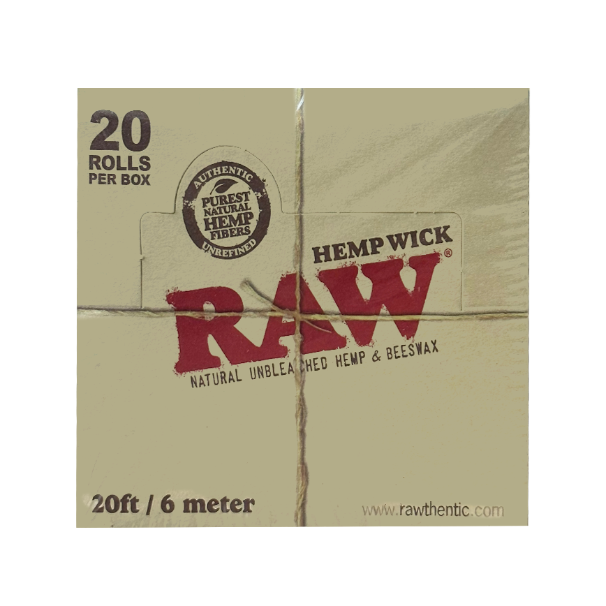 Raw Hemp Wick Unbleached Hemp & Beeswax  20Ft/6 Metet 20Ct