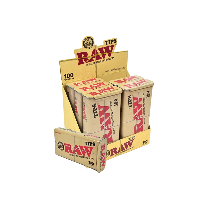 Raw Tips Unrefined Pre-Rolled Tips 6Ct