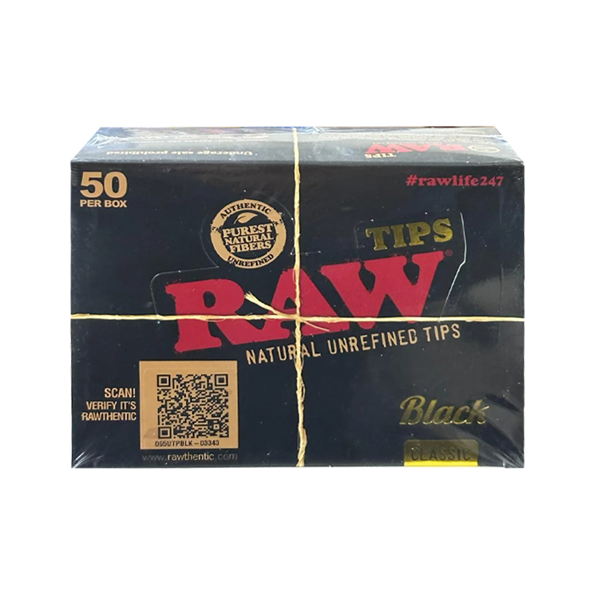 Raw Unrefined Tips Black Classic 50Ct
