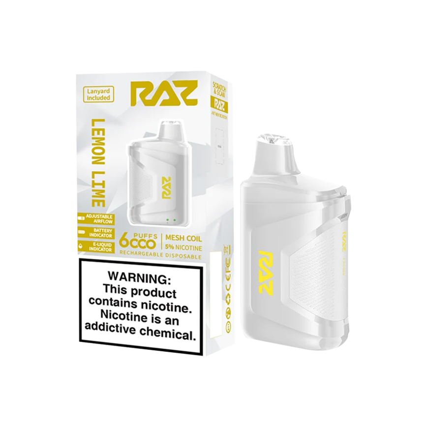 Raz Lemon Lime 6000Puff 5% 10Ct
