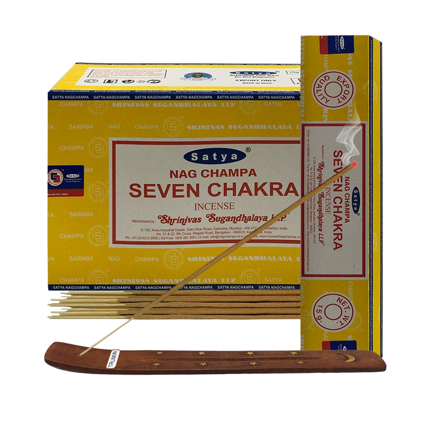 Satya Nag Champa Seven Chakra Incense 12Ct
