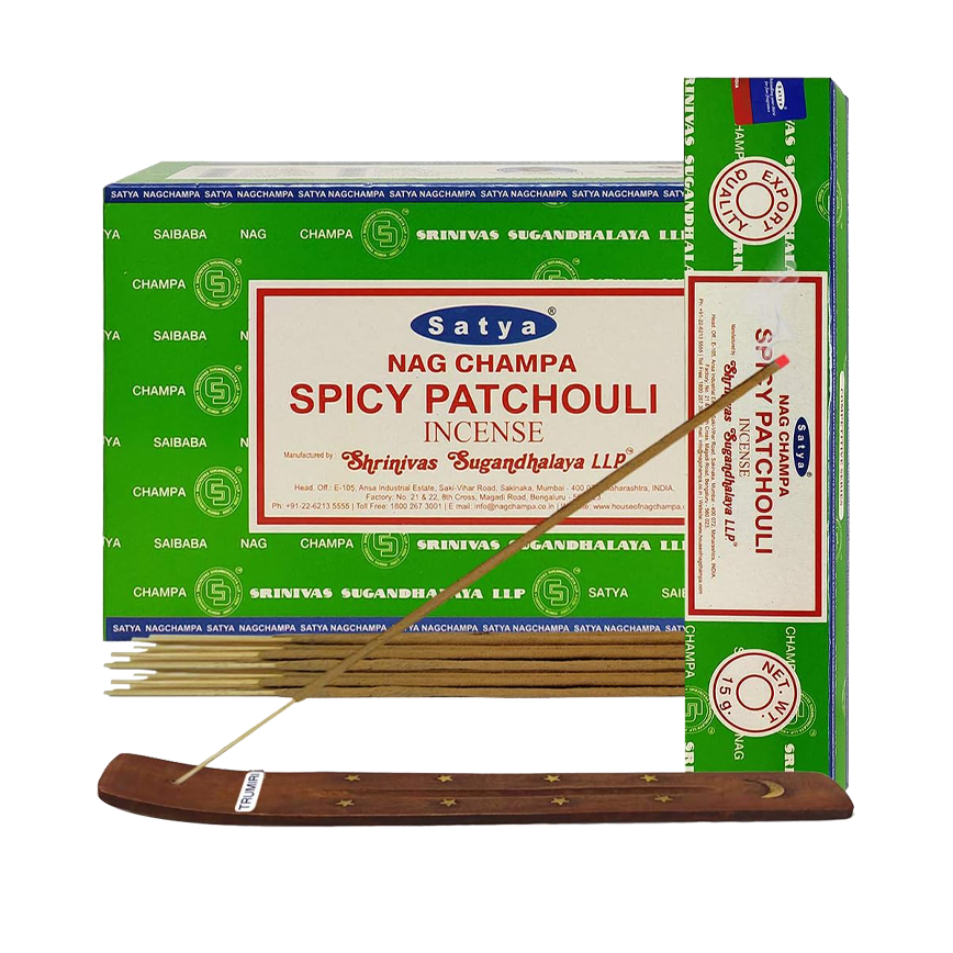 Satya Nag Champa Spicy Patchouli IIncense Stick 12Ct