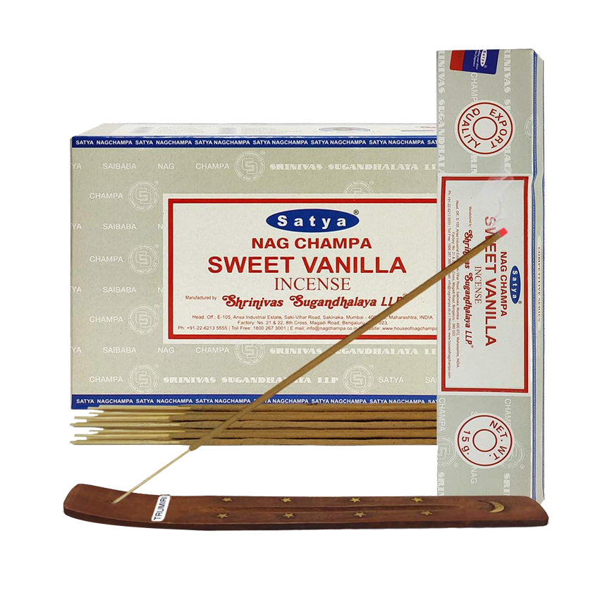 Satya Nag Champa Sweet Vanilla Incense Stick 12Ct