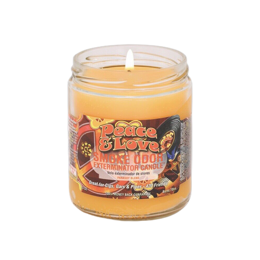 Smoke Odor Candle Peace & Love 13Oz