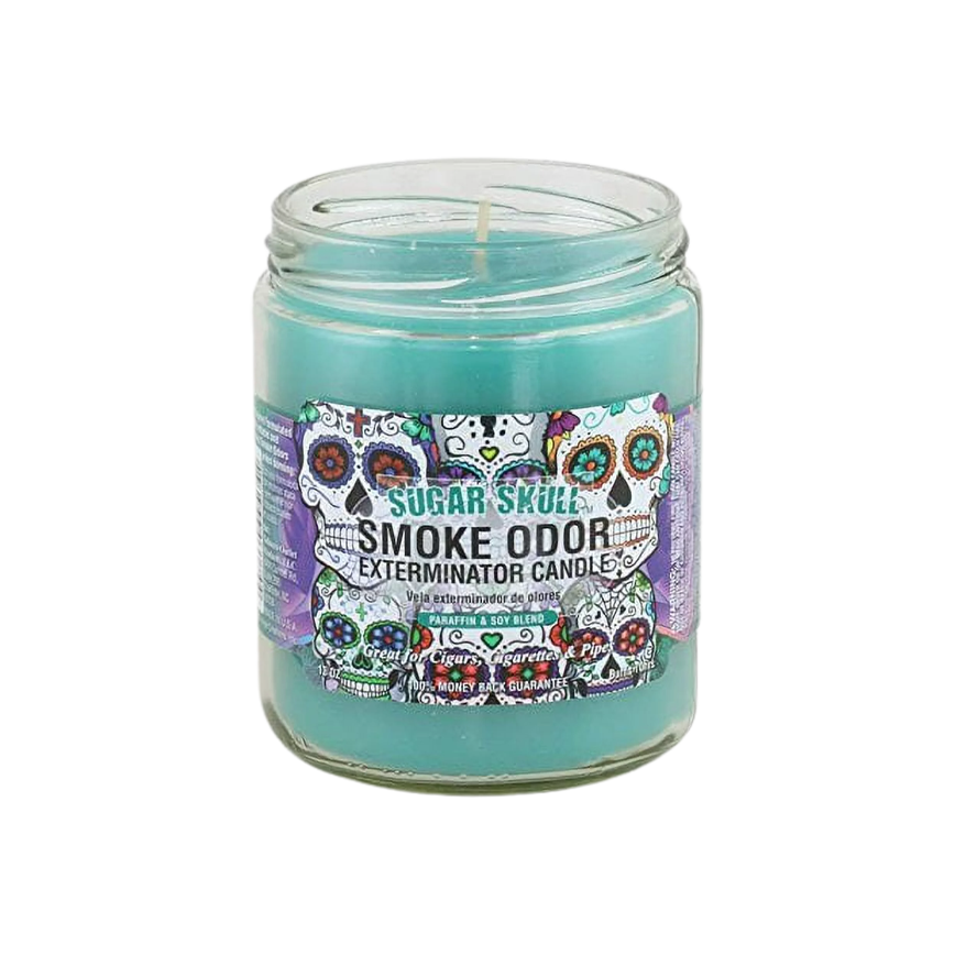 Smoke Odor Candle Sugar Skull 13Oz