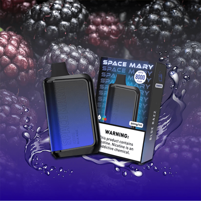 Space Mary Disposable Blue Razz 8000Puff 50Mg/Ml 10Ct