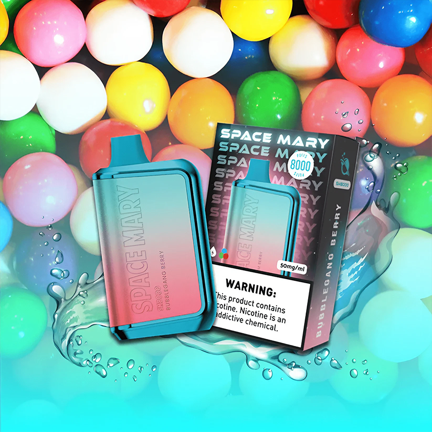 Space Mary Disposable Bubblegang Berry  8000Puff 50Mg/Ml 10Ct
