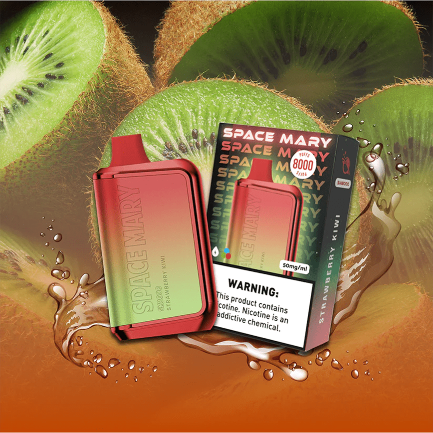 Space Mary Disposable Strawberry Kiwi  8000Puff 50Mg/Ml 10Ct