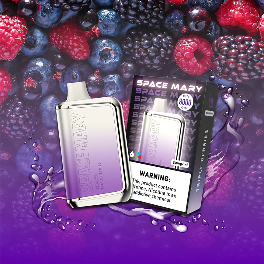 Space Mary Disposable Triple Berries  8000Puff 50Mg/Ml 10Ct
