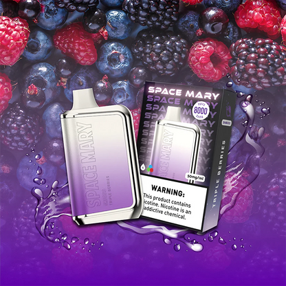 Space Mary Disposable Triple Berries  8000Puff 50Mg/Ml 10Ct