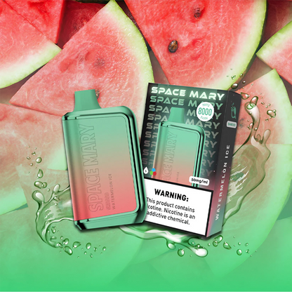 Space Mary Disposable Watermelon Ice  8000Puff 50Mg/Ml 10Ct