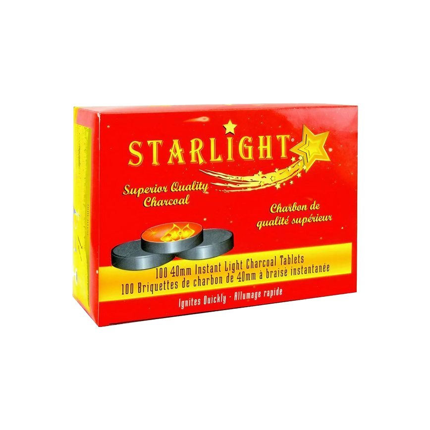 Starlight Instant Light Charcoal Tablets  40mm 100Ct