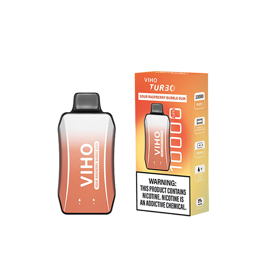 Viho Tur30 Disposable Sour Raspberry Bubble Gum 10000Puff 5% 5Ct